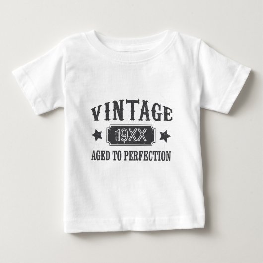 Personalisiertes Vintages gealtert zur Baby T-shirt (Vorderseite)
