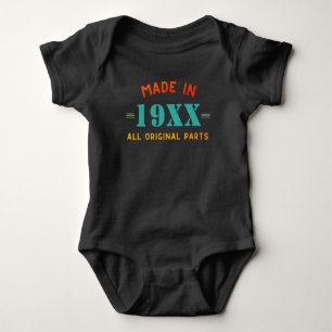 Personalisiertes Vintages Geburt Baby Strampler