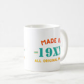 Personalisiertes Vintages Geburt Kaffeetasse (VorderseiteRechts)