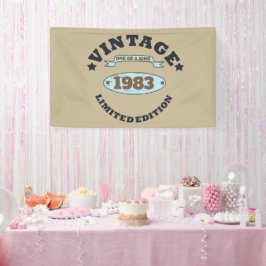 Personalisiertes Vintages Geburtstagsgeschenk Banner