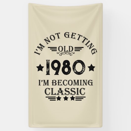 Personalisiertes Vintages Geburtstagsgeschenk Banner (Vertikal)