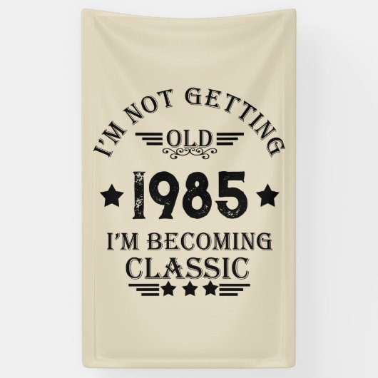 Personalisiertes Vintages Geburtstagsgeschenk Banner (Vertikal)