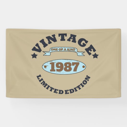 Personalisiertes Vintages Geburtstagsgeschenk Banner (Horizontal)