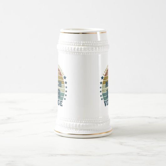 Personalisiertes Vintages Geburtstagsgeschenk Bierglas (Mittel)