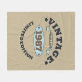 Personalisiertes Vintages Geburtstagsgeschenk Fleecedecke (Vorderseite (Horizontal))