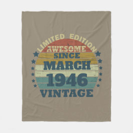 Personalisiertes Vintages Geburtstagsgeschenk Fleecedecke