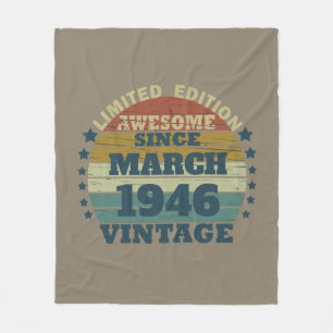 Personalisiertes Vintages Geburtstagsgeschenk Fleecedecke