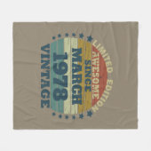 Personalisiertes Vintages Geburtstagsgeschenk Fleecedecke (Vorderseite (Horizontal))
