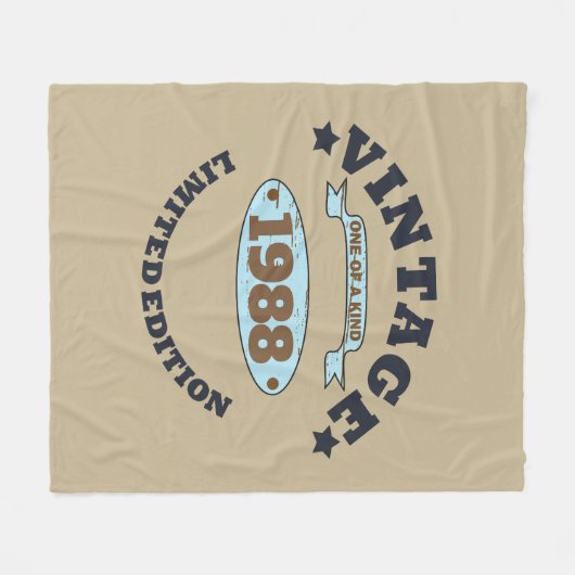 Personalisiertes Vintages Geburtstagsgeschenk Fleecedecke (Vorderseite (Horizontal))