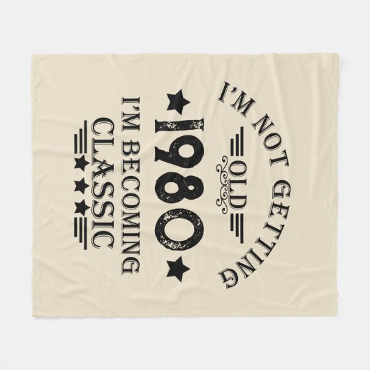 Personalisiertes Vintages Geburtstagsgeschenk Fleecedecke (Vorderseite (Horizontal))