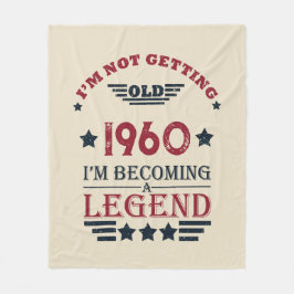 Personalisiertes Vintages Geburtstagsgeschenk Fleecedecke