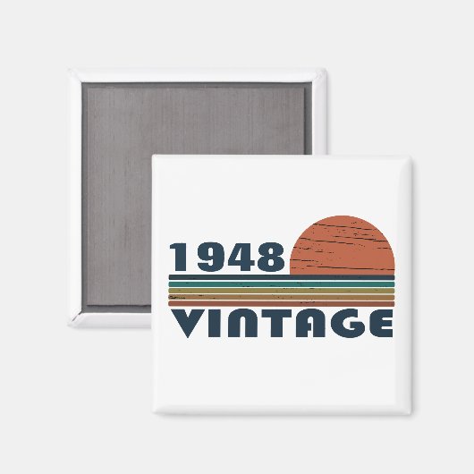 Personalisiertes Vintages Geburtstagsgeschenk Magnet (Vorderseite/Rückseite)