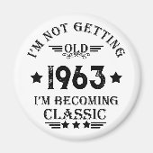 Personalisiertes Vintages Geburtstagsgeschenk Magnet (Vorne)