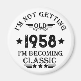 Personalisiertes Vintages Geburtstagsgeschenk Magnet