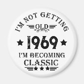 Personalisiertes Vintages Geburtstagsgeschenk Magnet (Vorne)