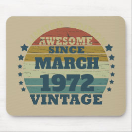 Personalisiertes Vintages Geburtstagsgeschenk Mousepad
