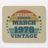 Personalisiertes Vintages Geburtstagsgeschenk Mousepad (Vorne)