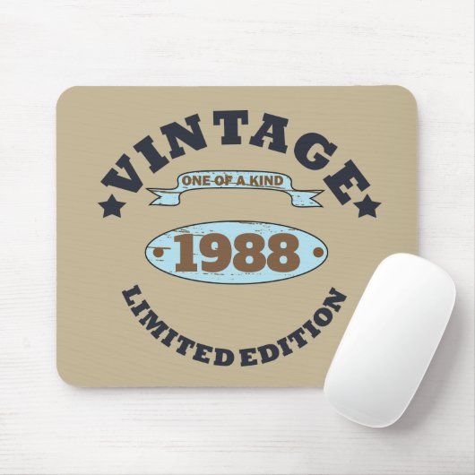 Personalisiertes Vintages Geburtstagsgeschenk Mousepad (Mit Mouse)
