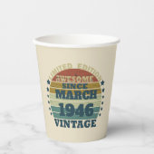 Personalisiertes Vintages Geburtstagsgeschenk Pappbecher (Vorderseite)