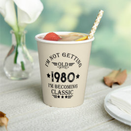 Personalisiertes Vintages Geburtstagsgeschenk Pappbecher
