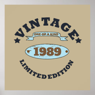 Personalisiertes Vintages Geburtstagsgeschenk Poster