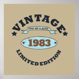 Personalisiertes Vintages Geburtstagsgeschenk Poster