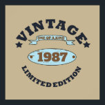 Personalisiertes Vintages Geburtstagsgeschenk Poster<br><div class="desc">Mit diesem Vintagen Retrographiedesign mit phantastischen Typografie-Schriftart-Schriftzeichen können Sie Ihrer Garderobe-Kollektion etwas Originalität hinzufügen. Das ist eine tolle Geschenkidee für Männer, Frauen, Ehemänner, Ehefrau und einen Freund, der dieses einzigartige Kunstwerk Liebe geben wird. Das phantastischste und lustigste Urlaubsgeschenk für Ihr Party zum Geburtstag. Sie werden in dieser einzigartigen Vintagen Abbildung...</div>