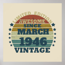 Personalisiertes Vintages Geburtstagsgeschenk Poster
