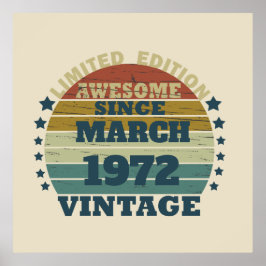 Personalisiertes Vintages Geburtstagsgeschenk Poster