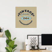 Personalisiertes Vintages Geburtstagsgeschenk Poster (Heimbüro)