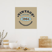 Personalisiertes Vintages Geburtstagsgeschenk Poster (Küche)