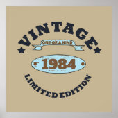 Personalisiertes Vintages Geburtstagsgeschenk Poster (Vorne)