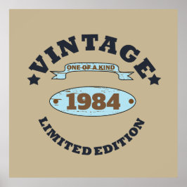 Personalisiertes Vintages Geburtstagsgeschenk Poster