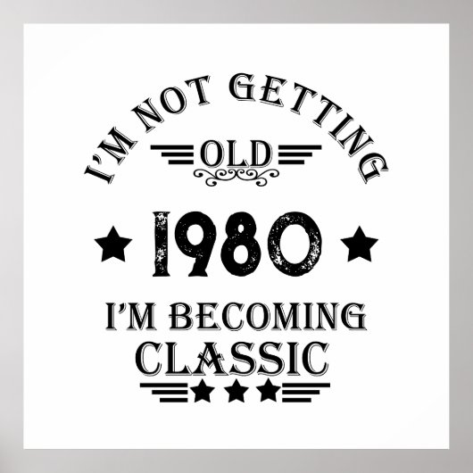 Personalisiertes Vintages Geburtstagsgeschenk Poster (Vorne)