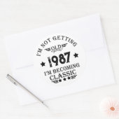 Personalisiertes Vintages Geburtstagsgeschenk Runder Aufkleber (Umschlag)