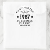 Personalisiertes Vintages Geburtstagsgeschenk Runder Aufkleber (Tasche)