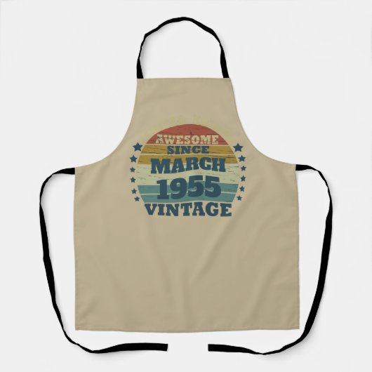 Personalisiertes Vintages Geburtstagsgeschenk Schürze (Vorderseite)