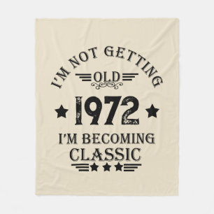 Personalisiertes Vintages Geburtstagsgeschenk schw Fleecedecke