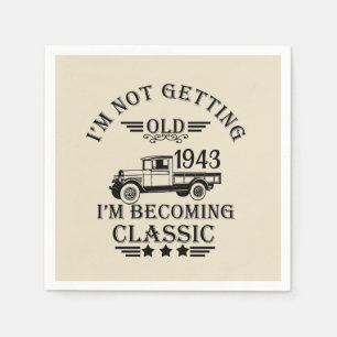 Personalisiertes Vintages Geburtstagsgeschenk Serviette