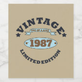 Personalisiertes Vintages Geburtstagsgeschenk Weinetikett (Einzelnes Label)