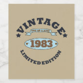 Personalisiertes Vintages Geburtstagsgeschenk Weinetikett (Einzelnes Label)