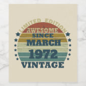 Personalisiertes Vintages Geburtstagsgeschenk Weinetikett (Einzelnes Label)