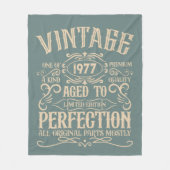 Personalisiertes Vintages Geburtstagskennzeichen Fleecedecke (Vorderseite)