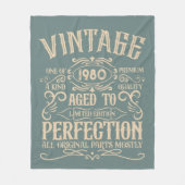 Personalisiertes Vintages Geburtstagskennzeichen Fleecedecke (Vorderseite)