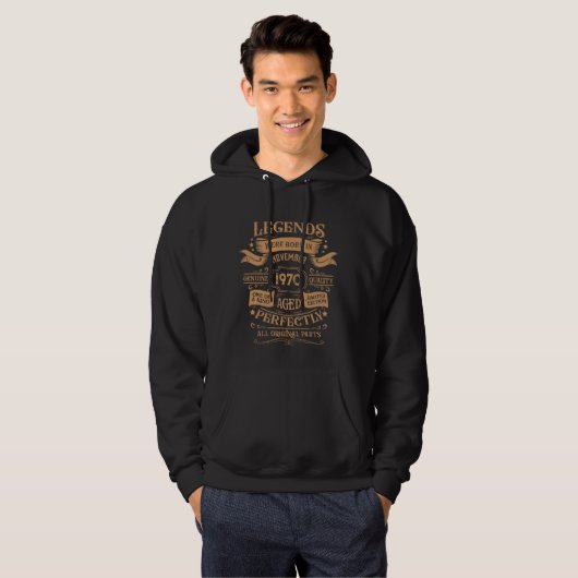Personalisiertes Vintages Geburtstagskennzeichen Hoodie (Vorne ganz)