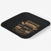 Personalisiertes Vintages Geburtstagskennzeichen Pappteller (Gewinkelt)