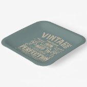 Personalisiertes Vintages Geburtstagskennzeichen Pappteller (Gewinkelt)