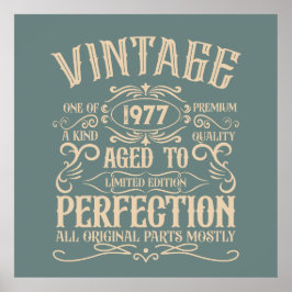 Personalisiertes Vintages Geburtstagskennzeichen Poster