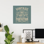 Personalisiertes Vintages Geburtstagskennzeichen Poster (Heimbüro)