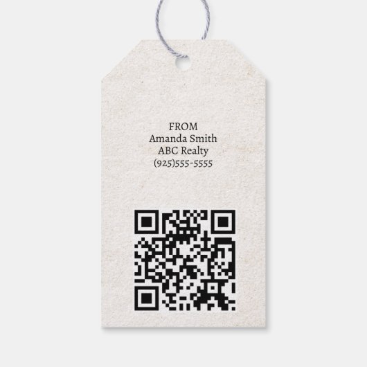 Personalisiertes Vintages Halloween Geschenkanhänger (Rückseite)